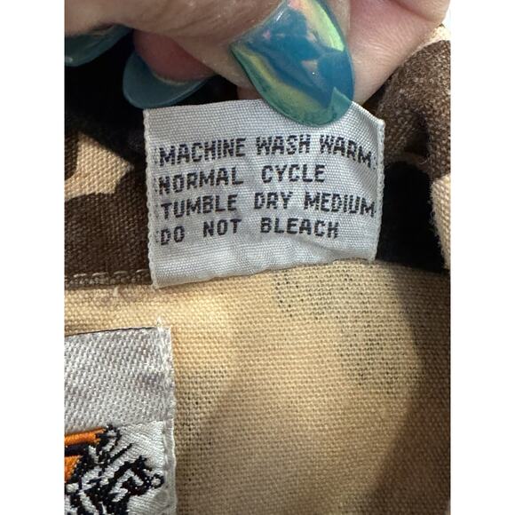 VINTAGE Winchester Jacket large Brown Frog Camo Lightweight Duck Hunting Button - Picture 4 of 6